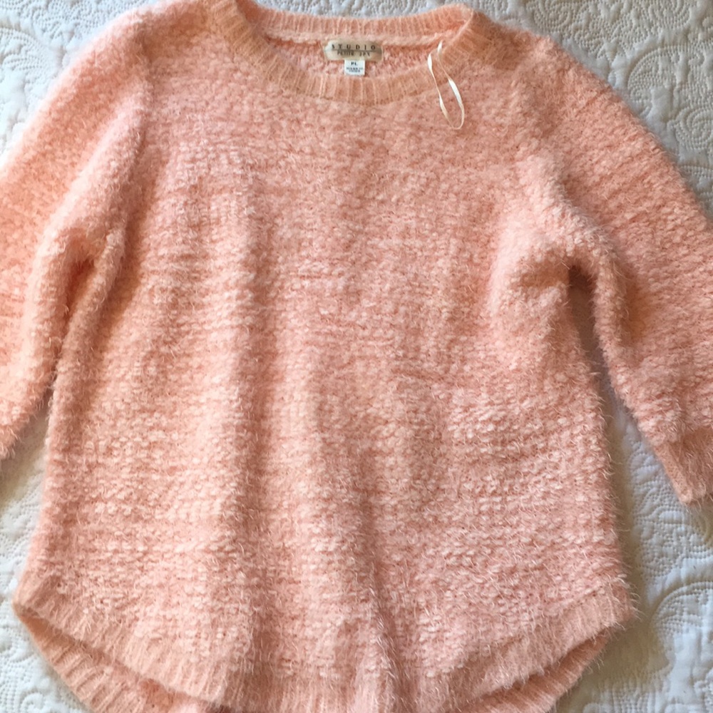 Fuzzy pink sweater